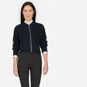 Everlane Fisherman Cotton Zip Bomber cardigan sweater